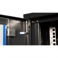 Шкаф 19" телекоммуникационный настенный, 4U 280x600х600 мм, дверь стекло, черный